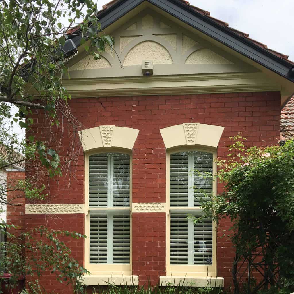 Plantation Shutters external view on Edwardian Armadale home